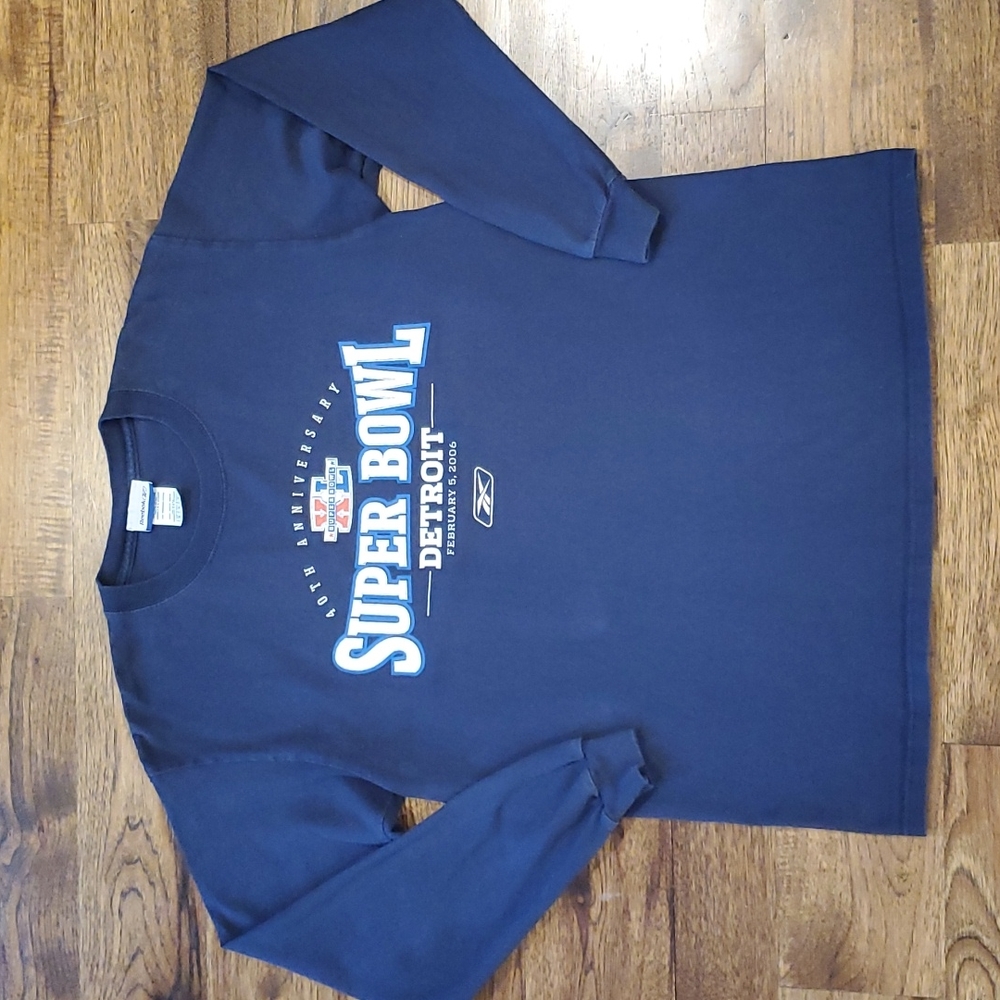 Mens Reebok Super Bowl XL Detroit 2006 shirt size M